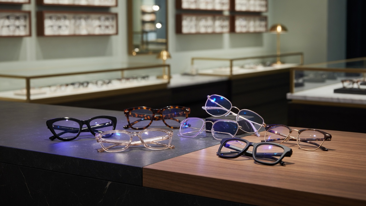 Monturas de diseño en vitrina — Óptica Alphina